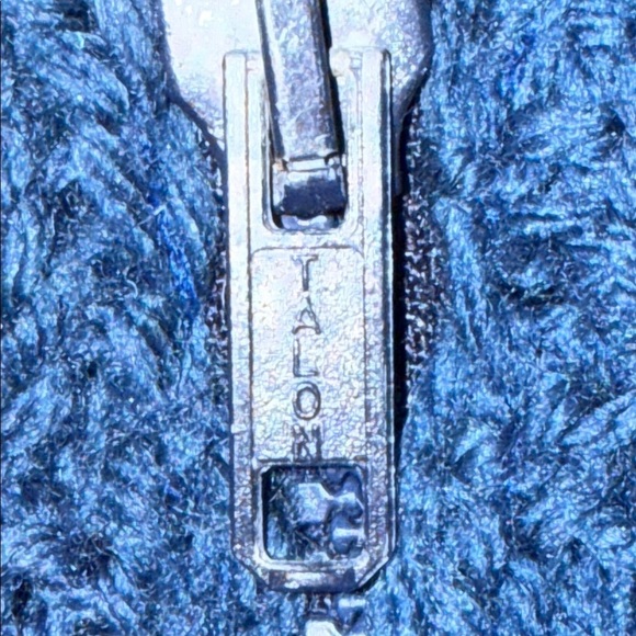 Vintage Hand Knit Sailboat Zip Up Cardigan Sweater - Picture 4 of 4